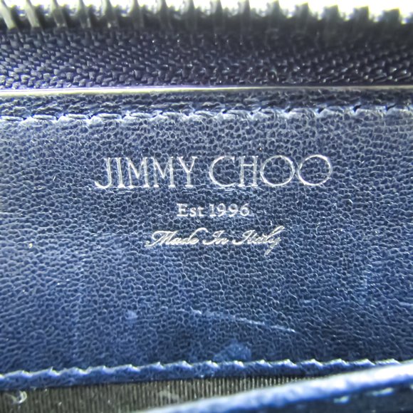 JIMMY CHOO CARNABY BLS J000049385001 Unisex Leather Studded Long Wallet [bi-fold - Picture 8 of 10